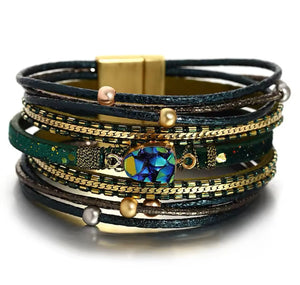 Blue Stone Wrap Bracelet