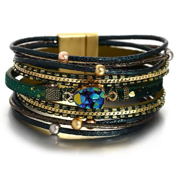 Blue Stone Wrap Bracelet