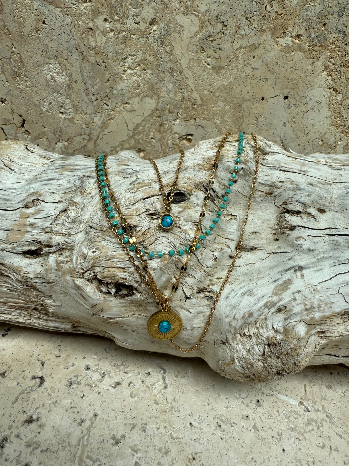 Green & Blue Layered Necklace