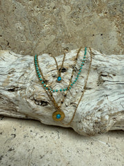 Green & Blue Layered Necklace