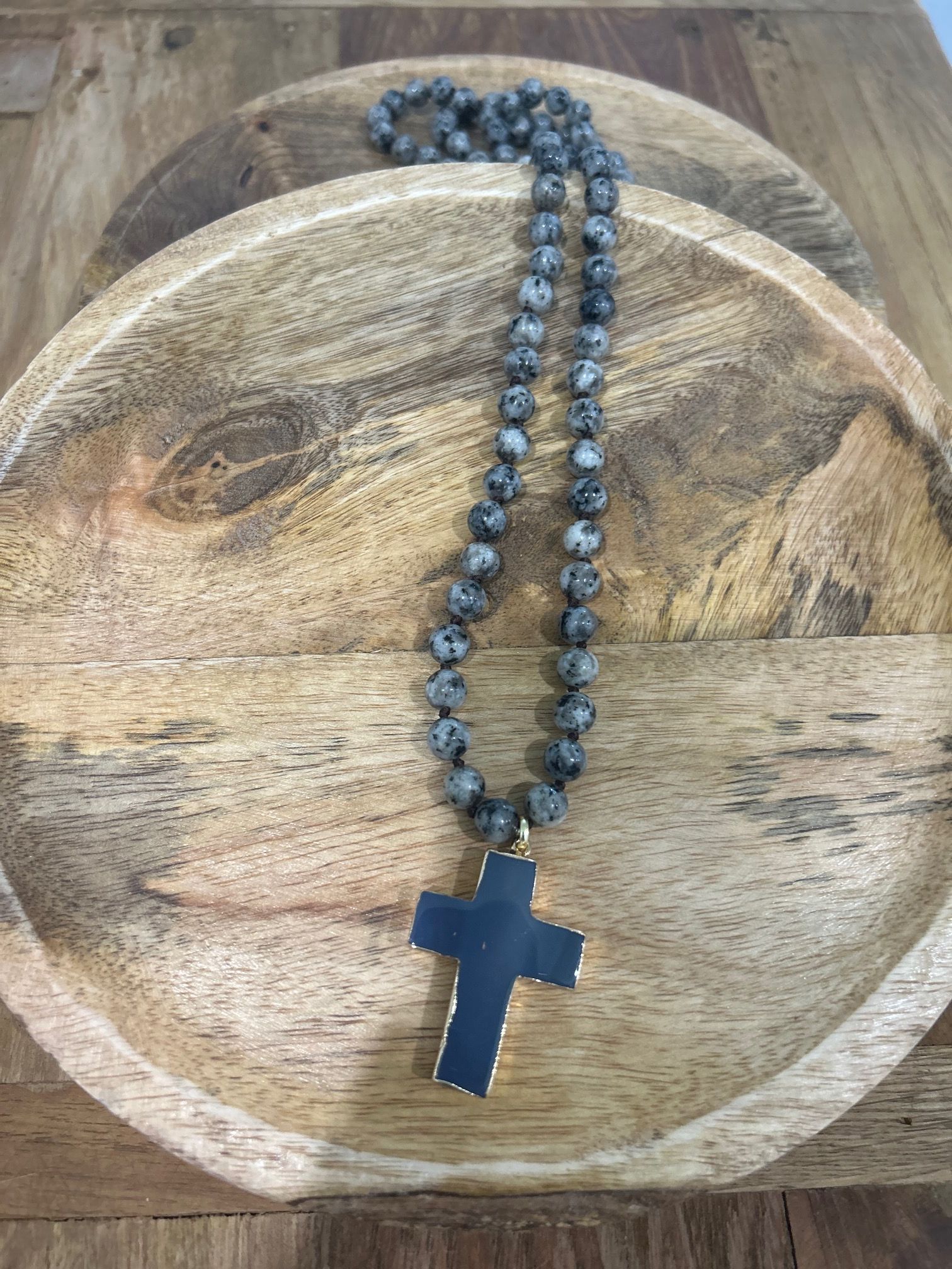 Natural stone necklace