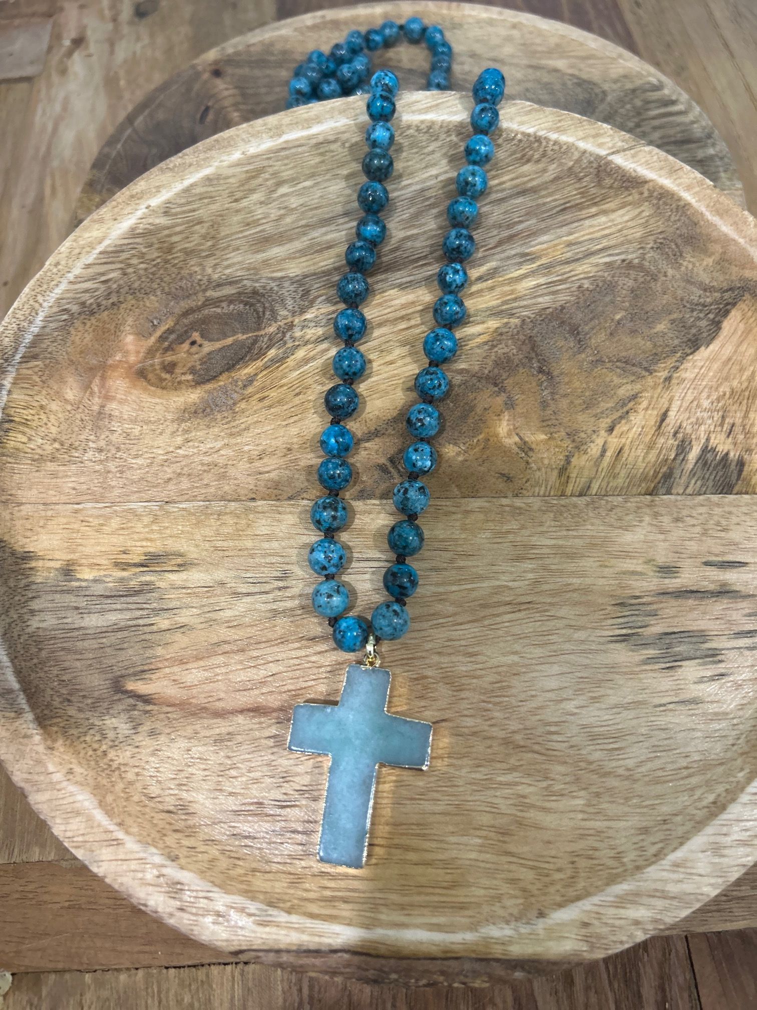 Natural stone necklace