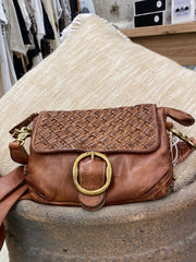 Vintage washed leather bag - Arena Boho