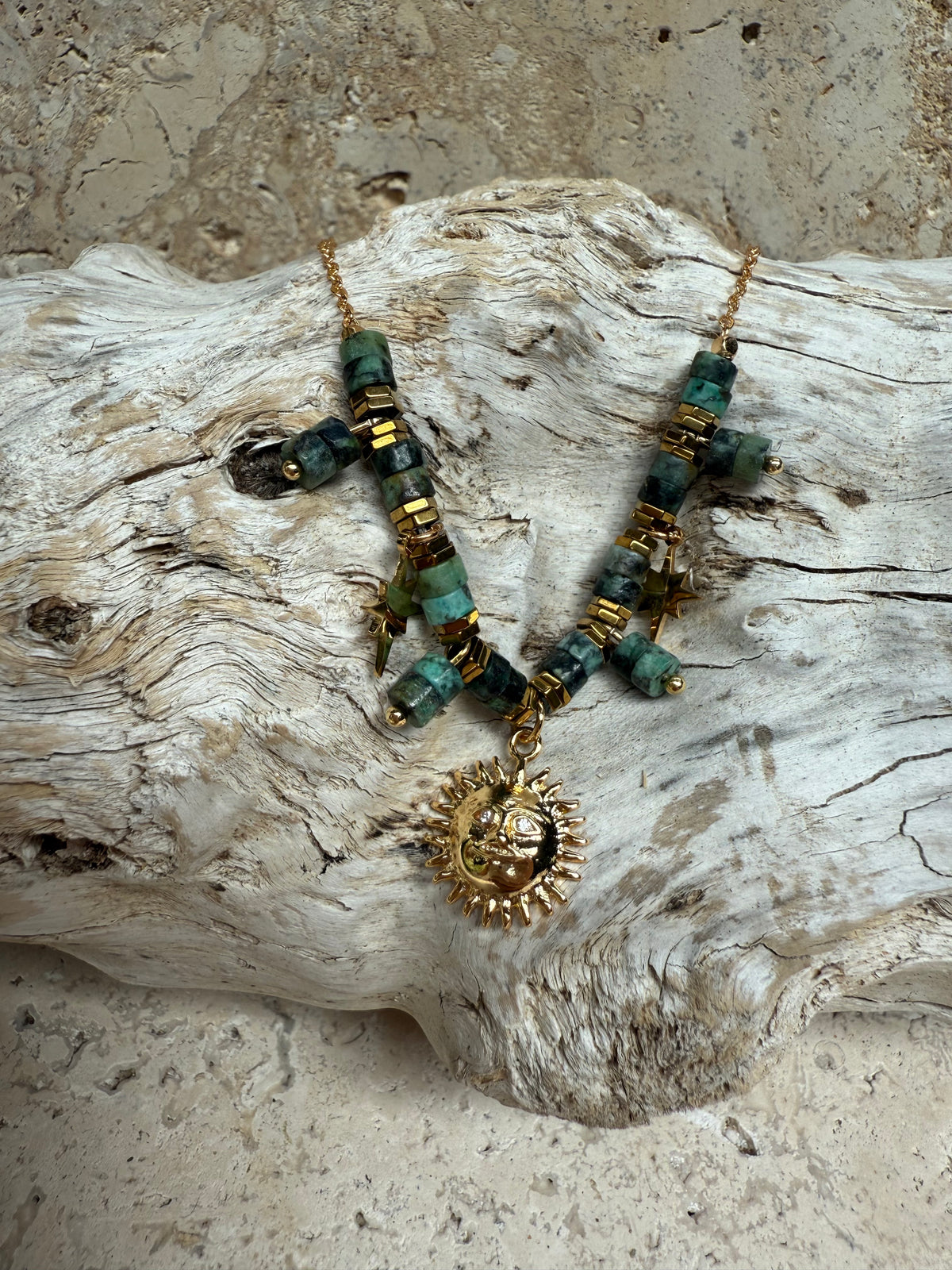 Green Sun Necklace