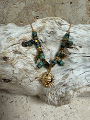 Green Sun Necklace