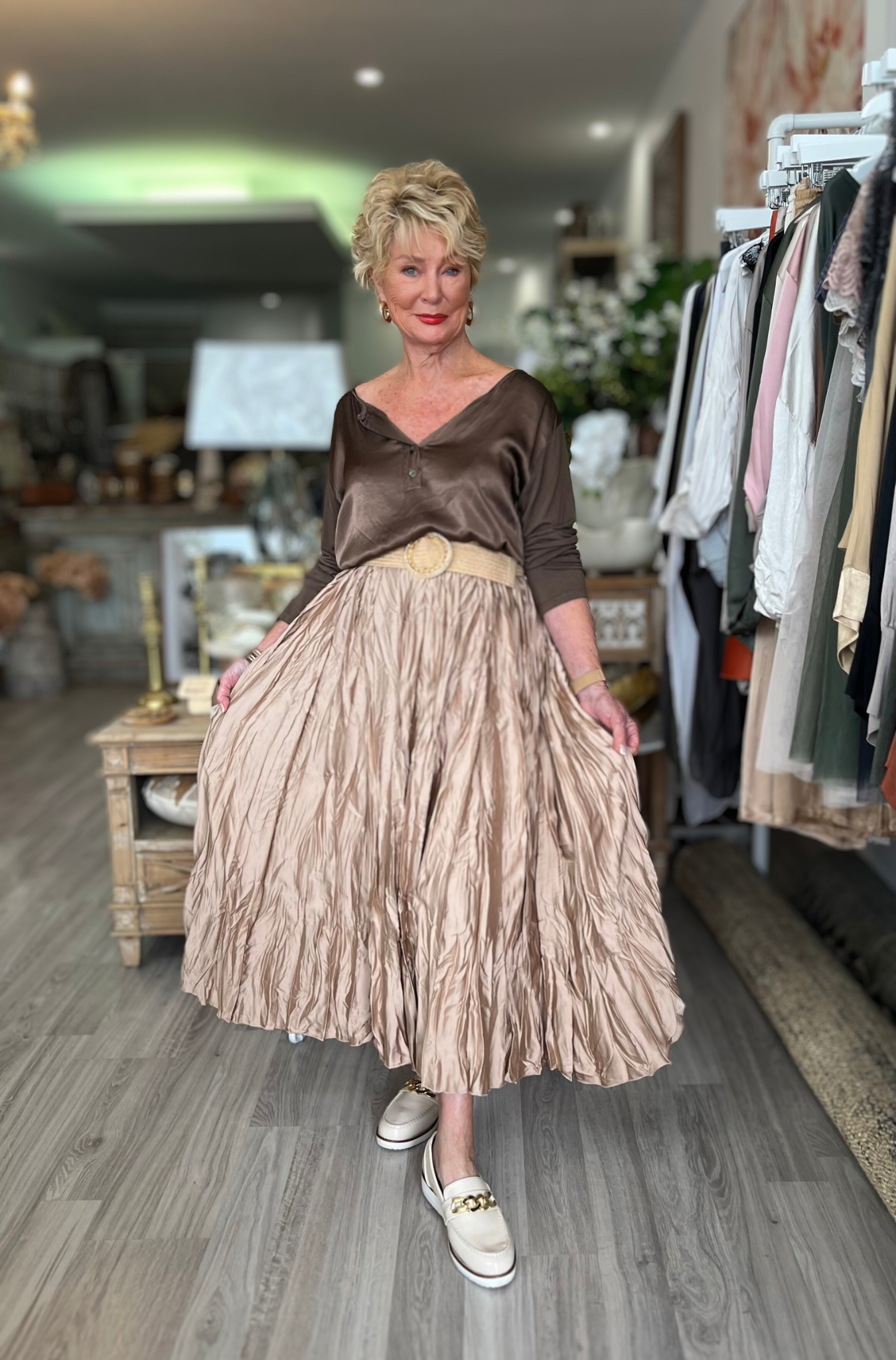 Celeste Satin Skirt