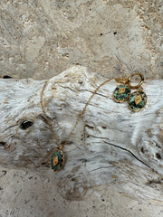 Green Stone Earrings