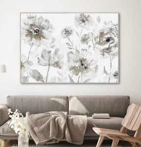 White floral wall art