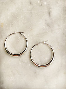 Jewellery - Earrings - Classic Hoops. Silver.