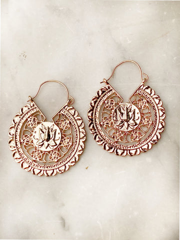Jewellery - Earrings - Lotus. Rose Gold.