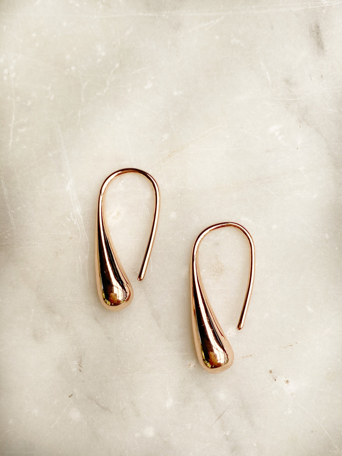 Jewellery - Earrings - Elegant Drop. Rose Gold.