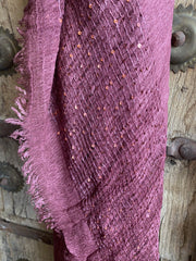 Scarf - Sequin Blend. Plum.