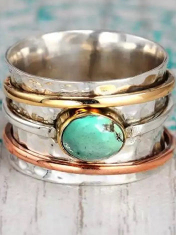 Jewellery - Ring - Metal Rings w Turquoise Stone