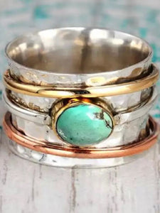 Jewellery - Ring - Metal Rings w Turquoise Stone