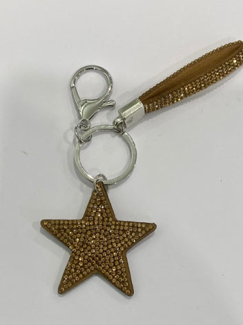 Key Rings - Tan Star w/ Hoop