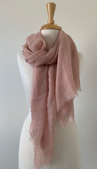 Scarf. Sequin Thread. Pale Pink