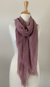Scarf - Sequin Thread. Grape.